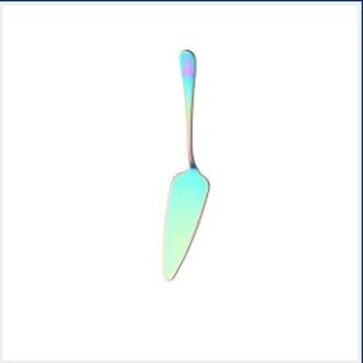 Kleurrijke Rvs Gekartelde Rand Cake Server Blade Cutter Pie Pizza Schop Taart Spatel Bakken Tool 1 Stuk veelkleurig