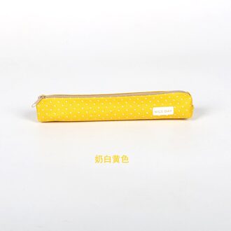 Kleurrijke School Potlood Gevallen Creatieve Potlood Tas Briefpapier Voor Meisjes Leuke Stof Etui geel