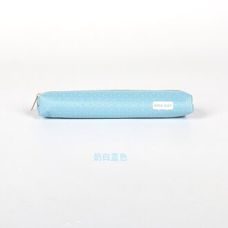 Kleurrijke School Potlood Gevallen Creatieve Potlood Tas Briefpapier Voor Meisjes Leuke Stof Etui lucht blauw