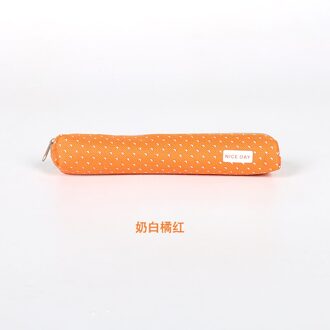 Kleurrijke School Potlood Gevallen Creatieve Potlood Tas Briefpapier Voor Meisjes Leuke Stof Etui Oranje