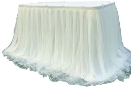 Kleurrijke Tafelkleed Tulle Dessert Receptie Tafel Rok Decoratie BG