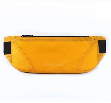 Kleurrijke Taille Tas Waterdicht Taille Bum Bag Running Jogging Belt Pouch Zip Fanny Pack Sport Runner Crossbody Tassen Mannen En vrouwen geel