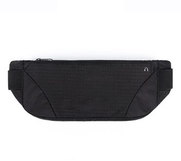 Kleurrijke Taille Tas Waterdicht Taille Bum Bag Running Jogging Belt Pouch Zip Fanny Pack Sport Runner Crossbody Tassen Mannen En vrouwen zwart