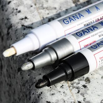 Kleurrijke Teken Waterdicht Autobanden Loopvlak Cd Metalen Permanente Verf Marker Graffti Vette Marker Diy Art Marker Pen Briefpapier wit