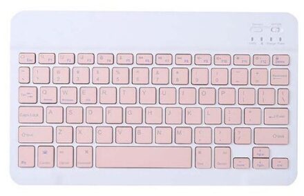 Kleurrijke Toetsenbord Muis Voor Samsung Android Tablet Voor Ipad 9.7 10.5 Voor Samsung Tablet Bluetooth Muis Toetsenbord keyboard roze