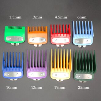 Kleurrijke Tondeuse Snijden Kam Guards Limited Kam Gereedschap Kapper Vervanging Kit Voor Snijkop Professionele Tondeuse 5 8 stk