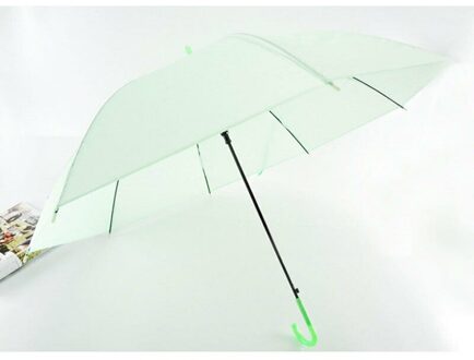 Kleurrijke Transparante Automatische Regen Paraplu Dome Wedding Party Favor Waterdicht Groen