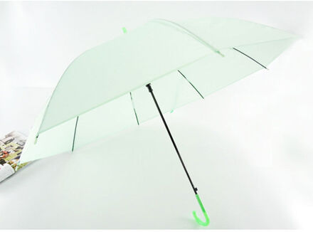 Kleurrijke Transparante Automatische Regen Paraplu Dome Wedding Party Favor Waterdichte Groen