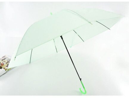 Kleurrijke Transparante Automatische Regen Paraplu Dome Wedding Party Favor Waterdichte Groen