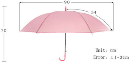 Kleurrijke Transparante Automatische Regen Paraplu Dome Wedding Party Favor Waterdichte Roze