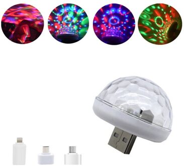 Kleurrijke Usb Licht Stralende Led Lamp Usb 2.0 Knipperende Voor Familie Party Disco Stage Licht Voor Mobiele Telefoon, power Bank Ac Adapter