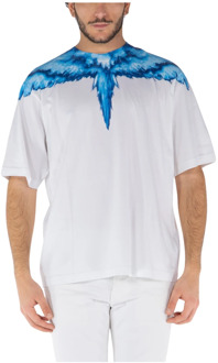 Kleurrijke Vleugels Grafisch T-shirt Marcelo Burlon , White , Heren - Xl,L,M,S,Xs