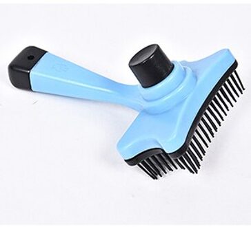 Kleurrijke Zelfreinigende Huisdier Haar Kam Professionele Puppy Kat Grooming Tool Quick Schoon Snoep Kleur Huisdier Producten blauw