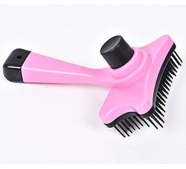 Kleurrijke Zelfreinigende Huisdier Haar Kam Professionele Puppy Kat Grooming Tool Quick Schoon Snoep Kleur Huisdier Producten roze