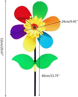 Kleurrijke Zonnebloem Windmolen Wind Spinner Pinwheel Tuin Yard Decor Kids Diy Speelgoed N0HD