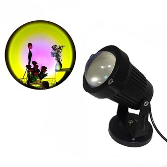 Kleurrijke Zonsondergang Projectie Lamp Usb Led Night Regenboog Sfeer Licht Voor Thuis Koffie Achtergrond Muur Decoratie stijl 1-zon