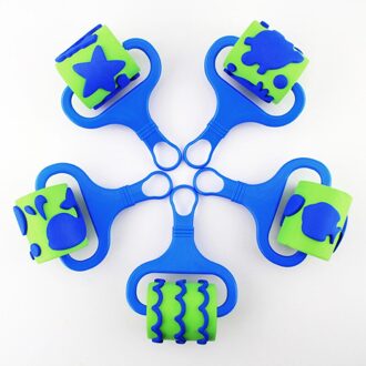 Kleuterschool kinderen schilderen spons roller borstel graffiti roller seal handgemaakte DIY gereedschap B section of 5 stick
