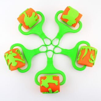 Kleuterschool kinderen schilderen spons roller borstel graffiti roller seal handgemaakte DIY gereedschap C section of 5 stick