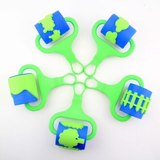 Kleuterschool kinderen schilderen spons roller borstel graffiti roller seal handgemaakte DIY gereedschap E section of 5 stick