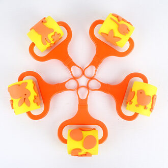 Kleuterschool kinderen schilderen spons roller borstel graffiti roller seal handgemaakte DIY gereedschap G section of 5 stick