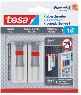 Klevende schroef Tesa behang en pleisterwerk verstelbaar 1kg