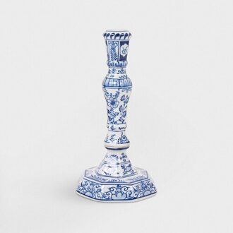 &Klevering Kandelaar - 23 cm hoog - &Klevering - Delfts blauw - Rijksmuseum collectie - kaarsenhouder - kaarsenstandaard - kaarsenkandelaar