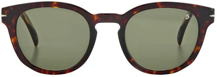 Klieke ronde zonnebril Eyewear by David Beckham , Brown , Heren - 50 MM