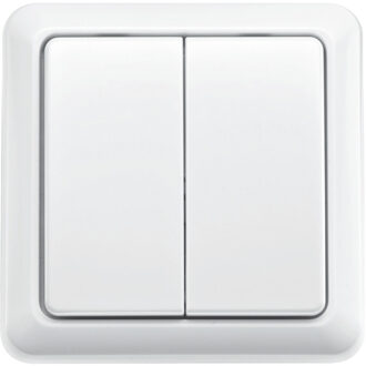 Klikaanklikuit AWST8802 Draadoze dubbele wandschakelaar Schakelaar Wit