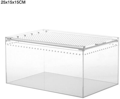 Klimmen Huisdier Fokken Doos Reptiel Fokkerij Box Clear Acryl Reptiel Voeden Boxs Multipurpose Terrarium Voor Insect Ademend 25x15x15CM