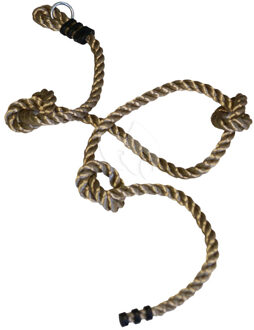 Klimtouw speeltoestel - 2 meter - kunststof - met 3 knopen - buitenspeelgoed kinderen