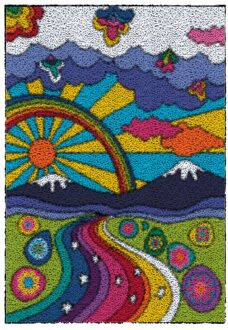 Klink Haak Kits De Aarde Diy Tapijt Tapijt Pluche Wandtapijten Kits Gehaakte Floor Mat Dikke Garen Kussen Arts & ambachten 87*61Cm