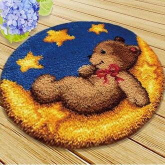 Klink Haak Kits Tapijt Gedrukt Canvas Krans Patroon Diy Naald Voor Tapijt Borduren Patroon Klink Hooking Kussen Diy Tapijt stijl G