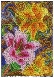 Klink Haak Kits Vallei Bloem Chunky Garen Borduren Haken Tapestry Kits Handwerken Arts & Crafts Diy Tapijt Tapijt 61cmX85cm