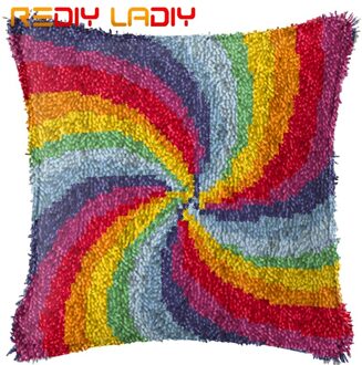 Klink Haak Kussen Blauw Gouden Vlinder Kussensloop Acryl Garen Kussen Gedrukt Kleur Canvas Gehaakte Kussenhoes Hobby & Ambachten BZ444