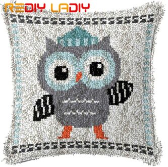 Klink Haak Kussen Kits Roze Liefde Kussensloop Acryl Garen Kussen Pre-Gedrukt Kleur Canvas Gehaakte Kussenhoes Hobby & Ambachten BZ586