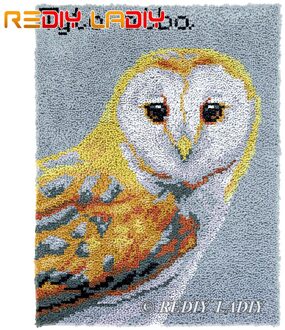 Klink Haak Tapijt Geest Van Uil Pluche Tapestry Kits Gehaakte Kussen Mat Diy Tapijt Tapijt Home Decor Dikke Garen Arts & Ambachten 61*81Cm