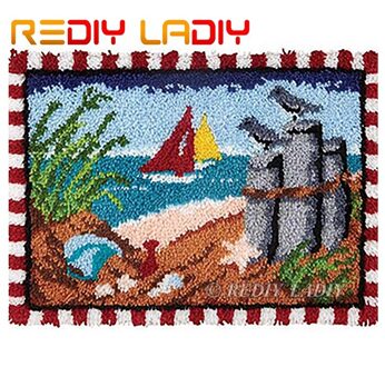 Klink Haak Tapijt Kit Haken Tapijt Tapijt Vlinder Bloem Acryl Garen Pre-Gedrukte Canvas Kussen Mat Diy Haak Wandtapijt craft ZD459