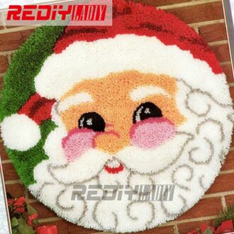 Klink Haak Tapijt Kits Acryl Garen Borduurwerk Kussen Diy Tapijt Tapijt Kerstman Pre-Gedrukt Canvas Wandtapijten Thuis decor