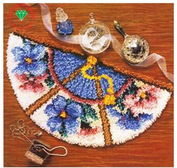 Klink Haak Tapijt Kits Karpet Handgemaakte Tapijt Breinaalden Kruissteek Tapijt Borduren Sets Borduursteek Draad Bloem