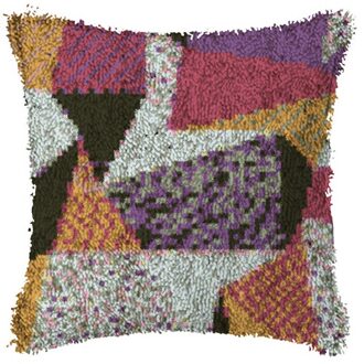 Klink Haak Tapijt Kits Rood Kussen Tapijt Cover Vloermat Rood Blad Naaien Handwerken Voor Volwassenen Kids