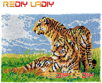 Klink Haak Tapijt Kits Tijger Brothers Diy Tapijt Tapijt Pluche Muur Opknoping Chunky Garen Arts Kussen Gehaakte Floor Mat Hobby & Ambachten