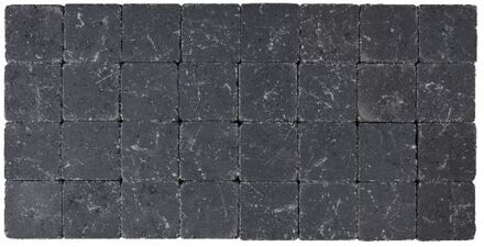 Klinker - Getrommeld Beton - Zwart - 10x10x4cm - 0,01m²