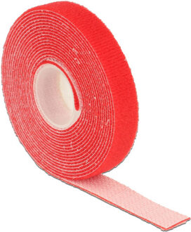 Klittenband rol - lengte 3m / breedte 13mm - rood