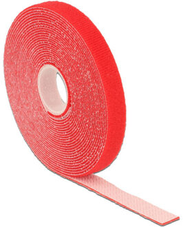Klittenband rol - lengte 5m / breedte 13mm - rood