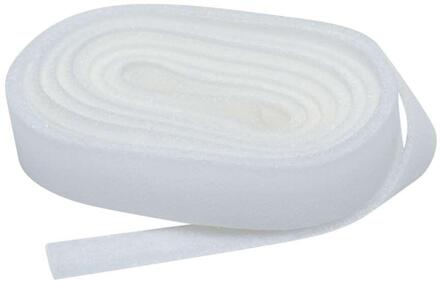 Klittenband Velours 20 Mm 280 Cm - Polyester - Wit