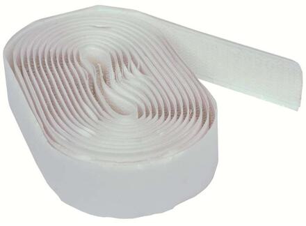 Klittenband Zelfklevend 20mm 280cm - Polyester - Wit