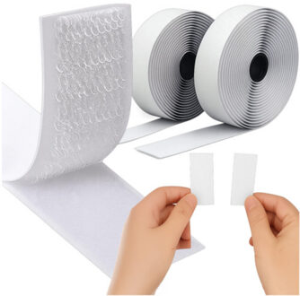 Klittenband zelfklevend - wit - 500 x 2,5 cm - klittenband - klittenband dubbelzijdig