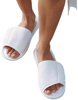 Klittenbandpantoffels voor volwassenen Wit - 37