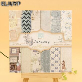 KLJUYP 24 Vellen Verre Scrapbooking Pads Papier Origami Art Achtergrond Papier Card Maken DIY Plakboek Craft