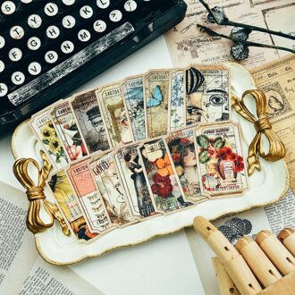 KLJUYP Vintage Rekeningen Etiketten Papier Die Cuts voor Scrapbooking Gelukkig Planner/Card Making/Journaling Project